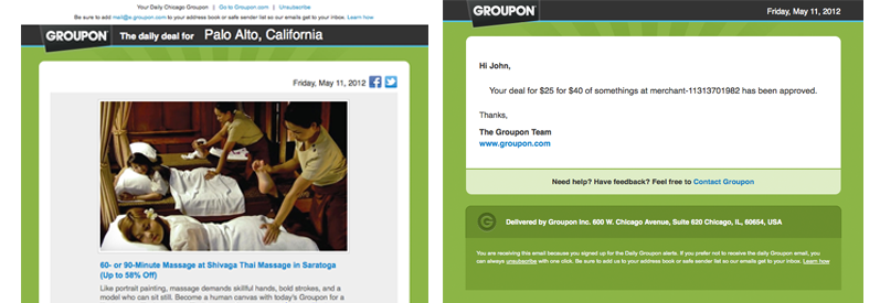 Groupon Email Template